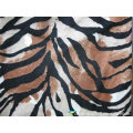 Zebra Patterns Printed Polyester Velvet Fabric